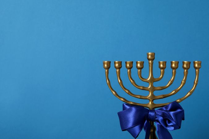 Concept of Jewish holiday, Hanukkah, space for text