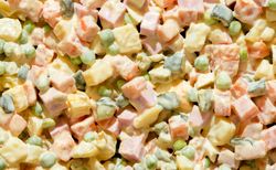 Mayonnaise salad full frame background