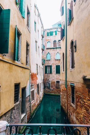Water canal in the city of Venice, Italy 
