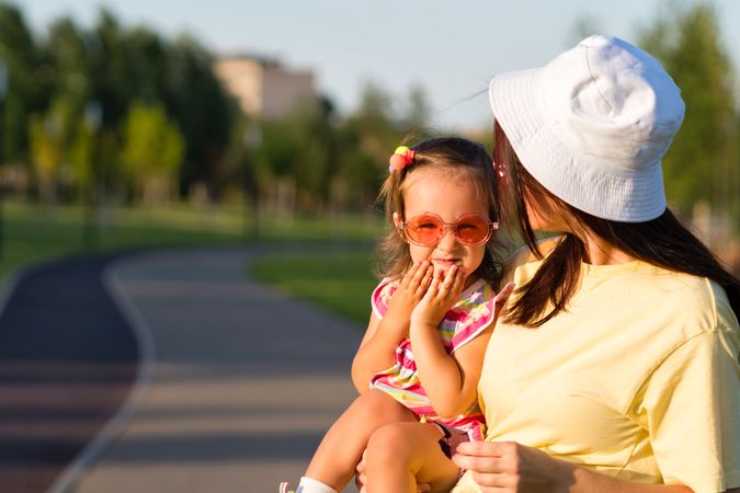 Mother looking at daughter
