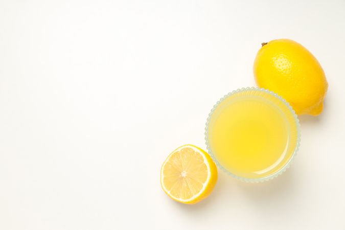Concept of tasty drink, Limoncello, space for text