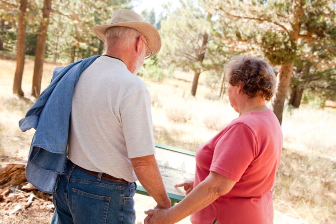 Loving Older Couple Outdoors