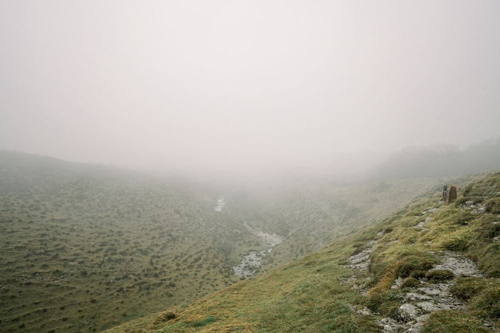 Wonderful peaks of mountains in clouds