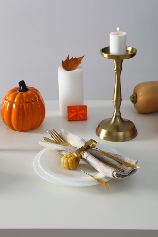 Fall season, autumn time, table setting for fall season