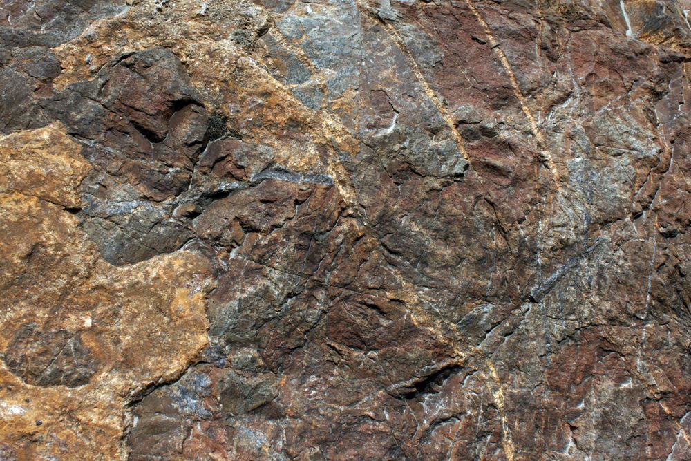 Brown and yellow texture of large rock