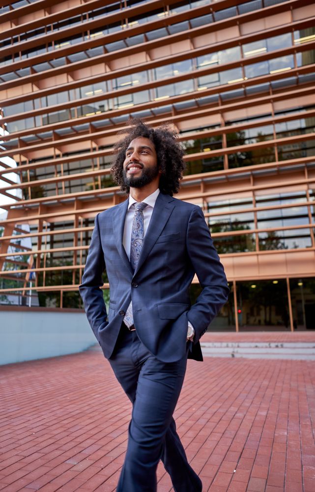 businessman standing at street