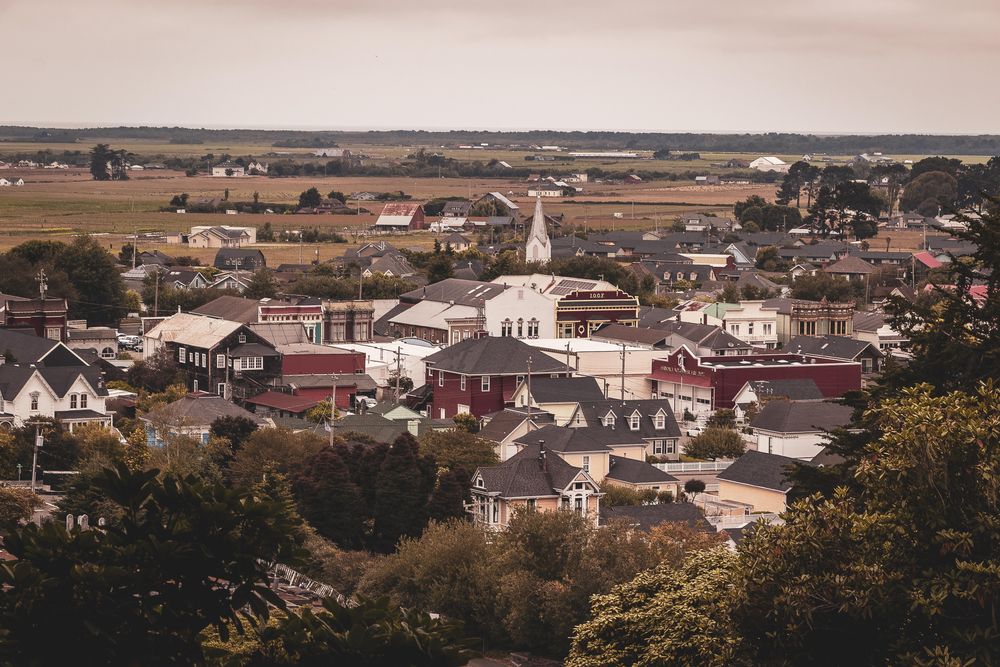 Shot of old fashioned Californian town
