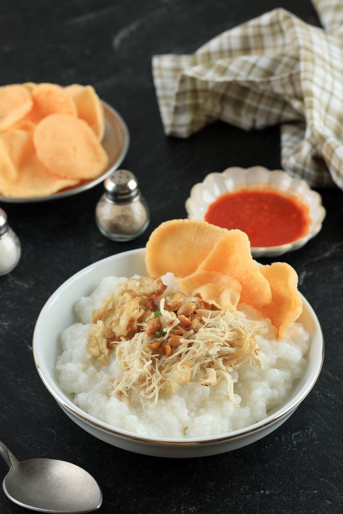Bubur Ayam Indonesia Chicken Porridge