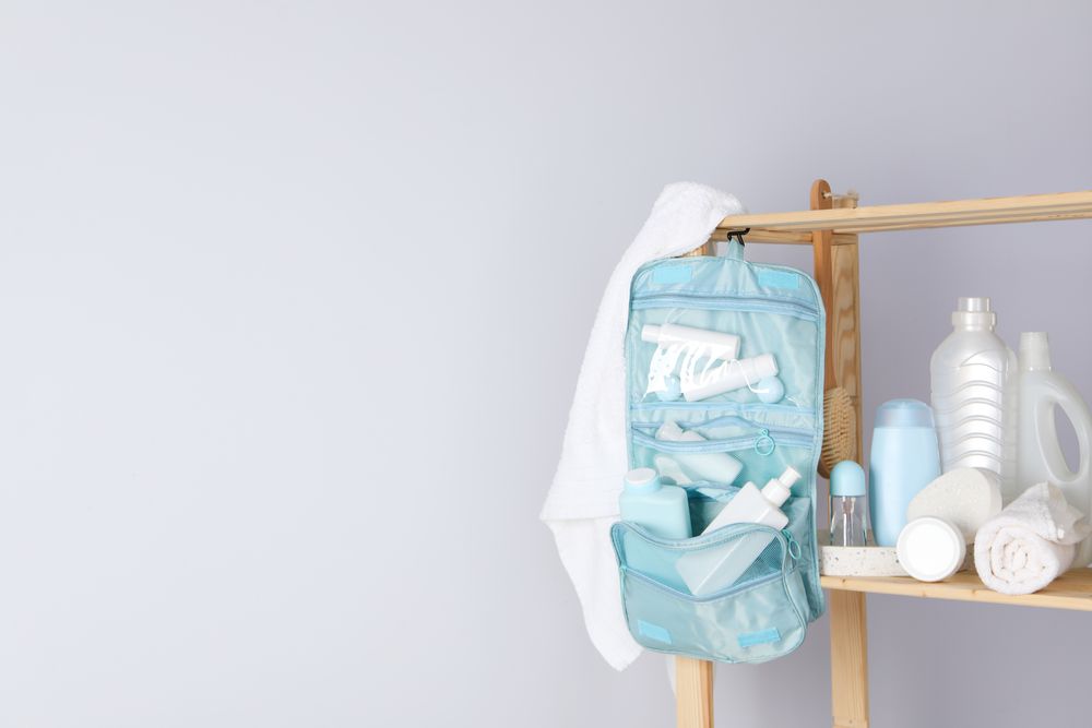 Toilet bag for different toilet and self care accessories