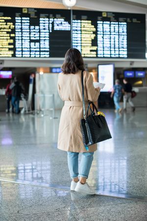 Woman standing in airport
