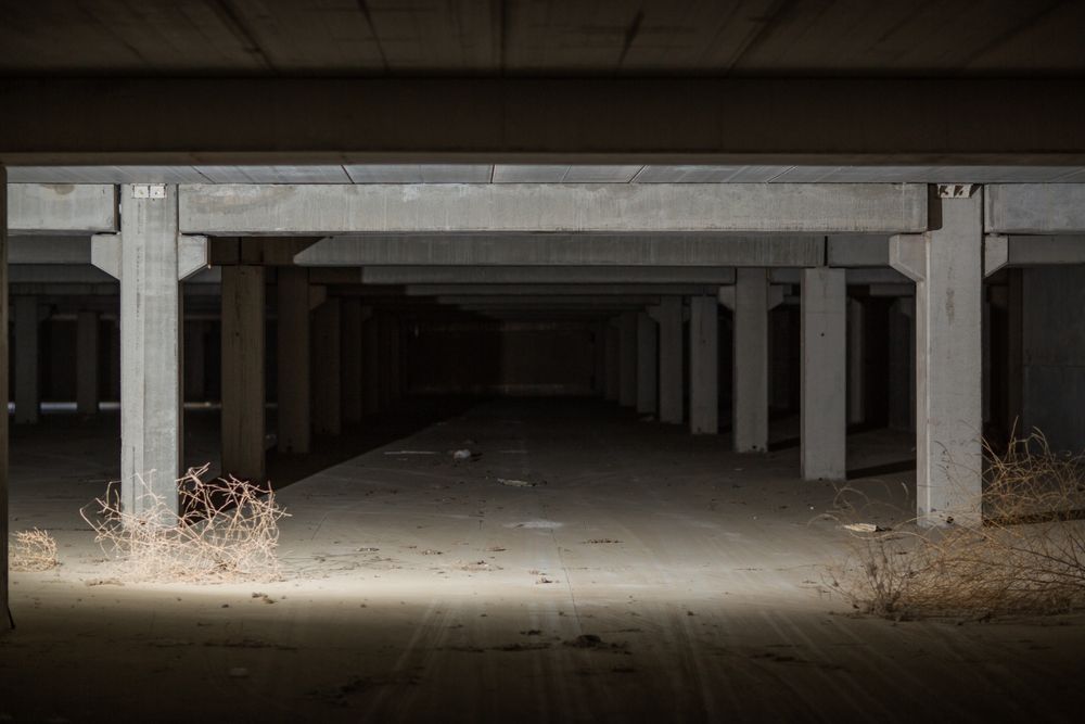 Abandoned concrete building