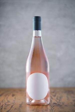 Bottle of wine on table