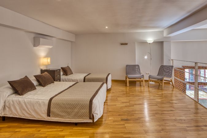 Interior of bedroom in modern design