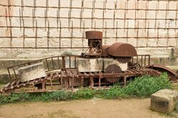 Old machine for making stones