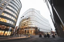 Modern building with glass facade