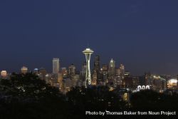 Seattle skyline at twilight time 0KXwA5