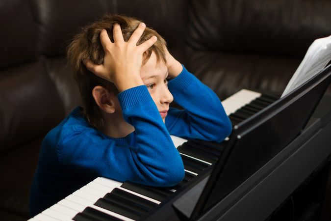 Pensive Piano Practice