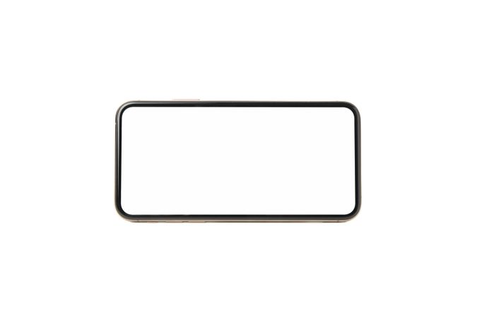 Phone with empty screen isolated on plain background
