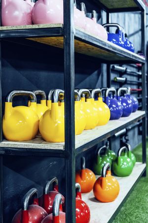Bright weights in gym