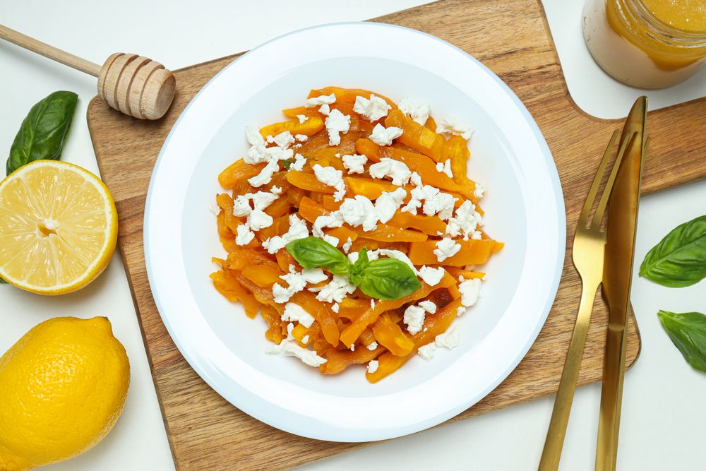Concept of tasty homemade dish - baked pumpkin