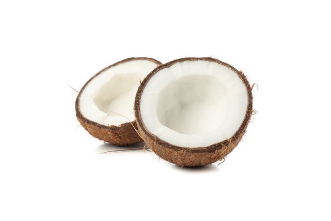 Coconut isolated on plain background. Tropical fruit