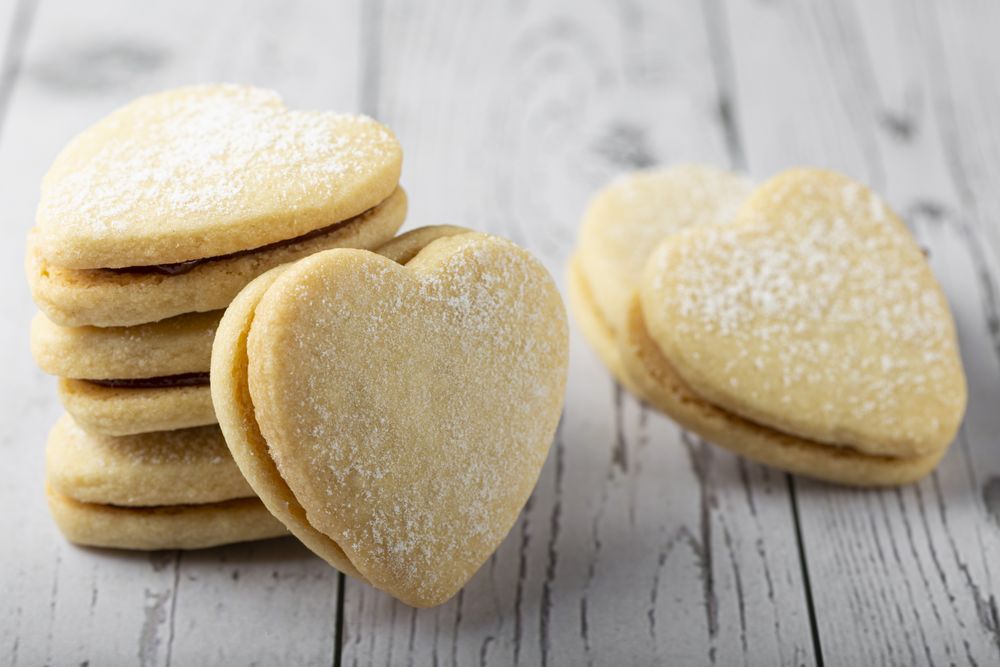 Delicious buttery biscuits filled with guava paste.