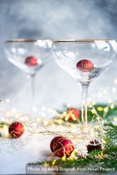 Champagne glass and Christmas decoration 4m8kN5