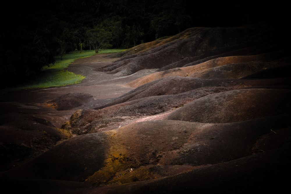 Vignette shot of land of seven colors, Chamarel, Mauritius