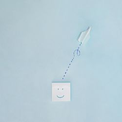 Success concept idea on a sky light blue background
