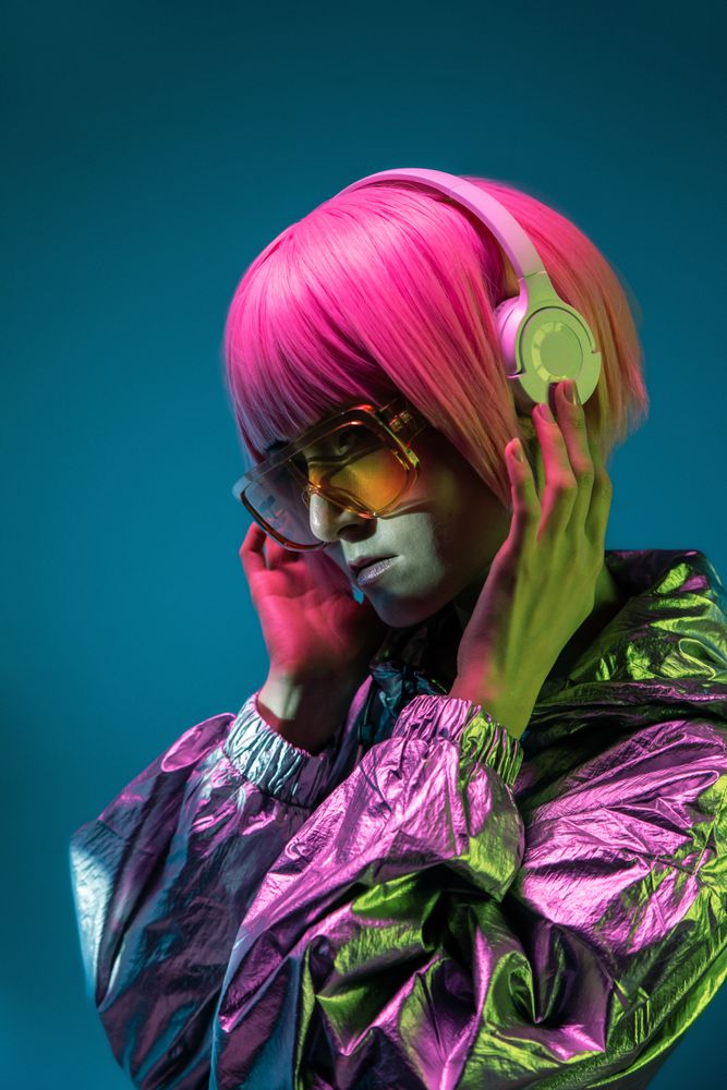 Young woman listening to music