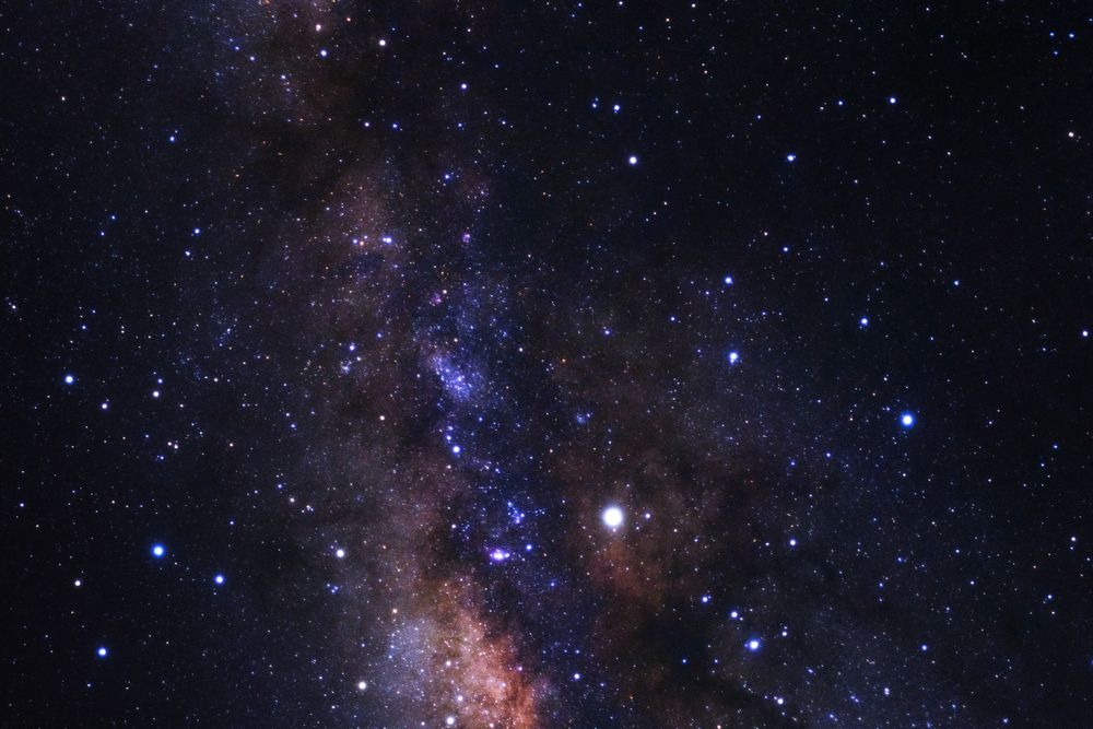 Milky way galaxy with stars and space dust in the universe