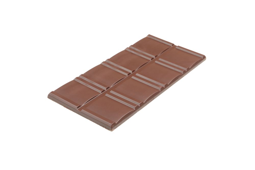 Tasty chocolate bar isolated on blank background