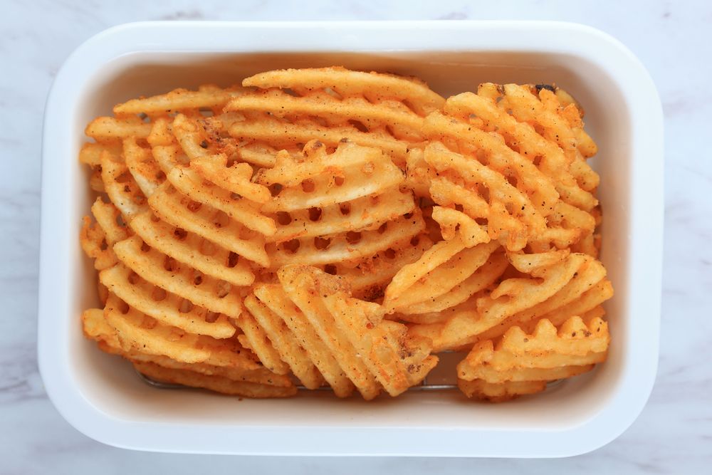 Top View Waffle Fries