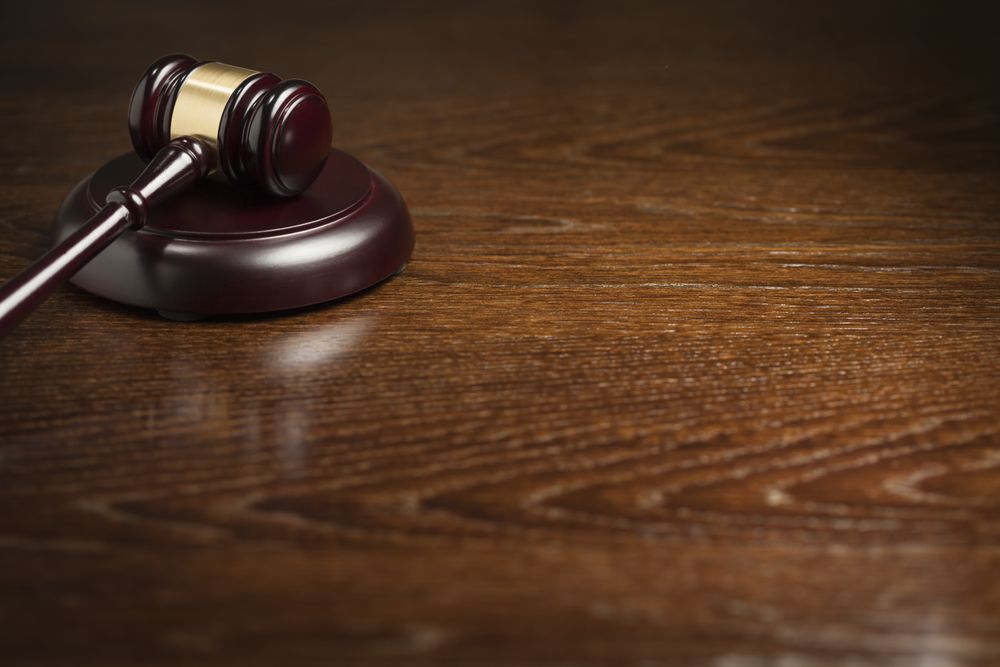 Wooden Gavel Abstract on Table