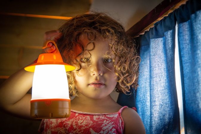 Beautiful girl with torch