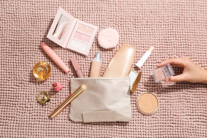 Toilet bag for different toilet and self care accessories