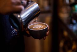 Cappuccino being poured