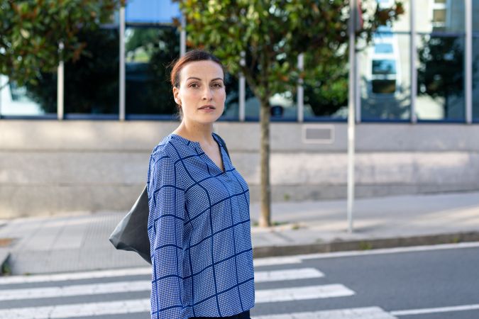 Businesswoman at street
