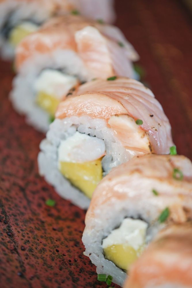 Yummy Sushi Plate in Restaurant