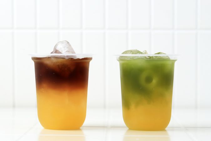 Orange Espresso and Matche Orange