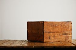 Wine box on wooden table