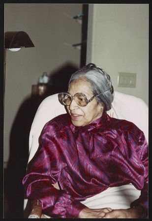Rosa Parks in Monterey, California for Black History Month program at Monterey Peninsula College
