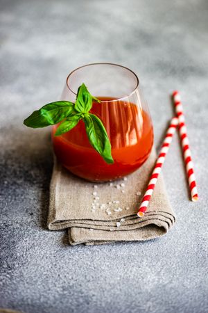 Fresh tomato juice or Caesar cocktail