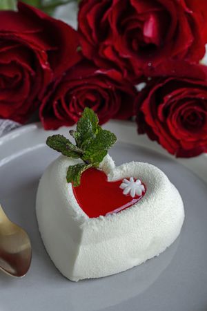 Cake with heart shape