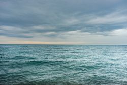 Sunset over the sea