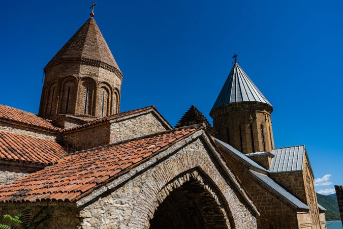 Ananuri castle in Georgian mountains