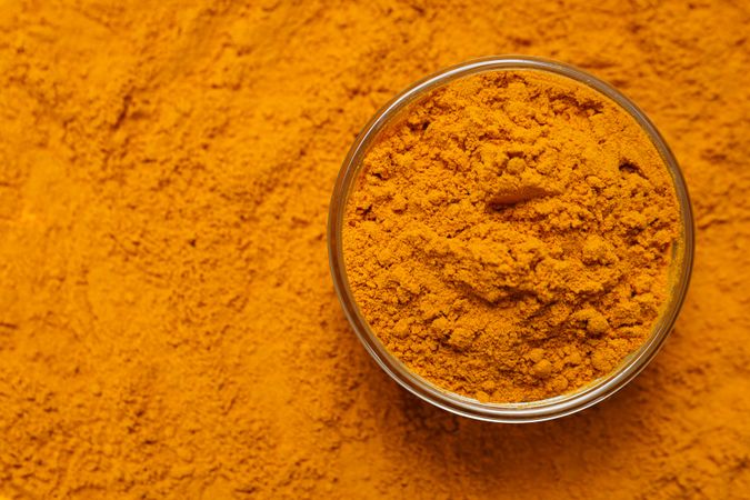 Fragrant seasoning - turmeric, one of the main ingredients in Indian curry