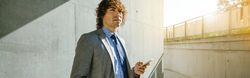 Businessman with cell phone