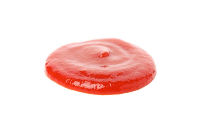 Tasty tomato sauce isolated on neutral background