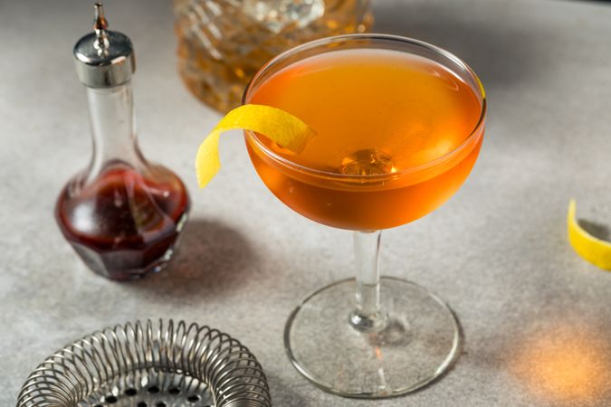 Cold Boozy Pink Gin Cocktail